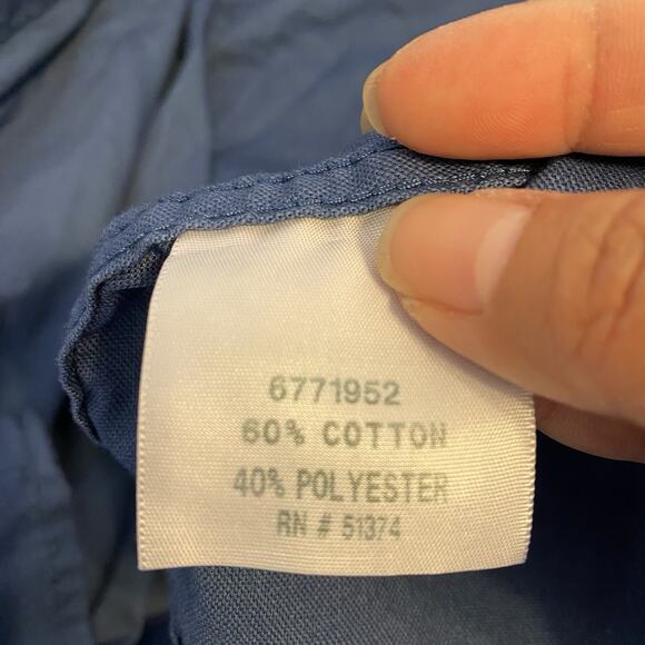 Carhartt Shirt Mens L Blue Retro Logo Resin Designs Vintage Button Up 90s Y2K - Picture 6 of 10